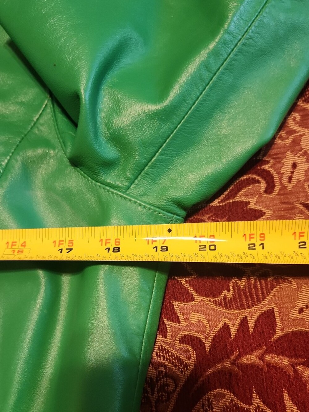 Yvonne Marie Vintage Green Lamb Leather Jacket, 8 - Picture 6 of 14